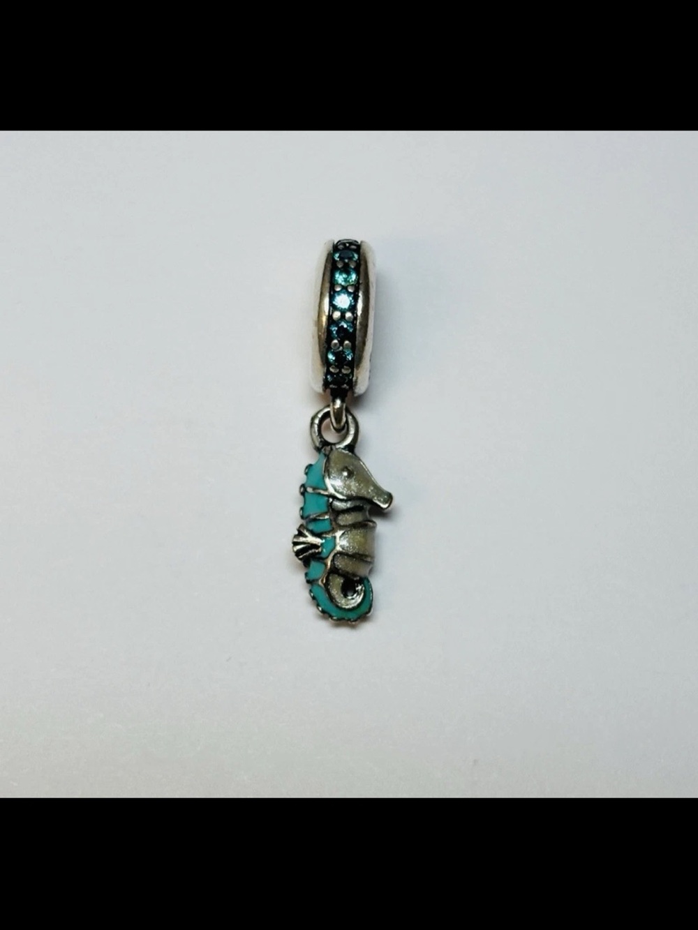 Authentic Pandora Sterling Silver Tropical Seahorse Dangle Charm